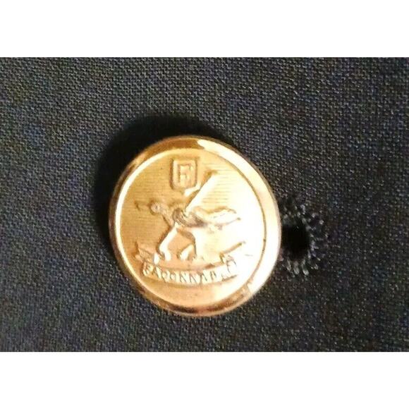 Faconnable Tailleur Albert Goldberg Navy Blue Women's BLAZER Sz 42 GOLD BUTTONS - Picture 11 of 11